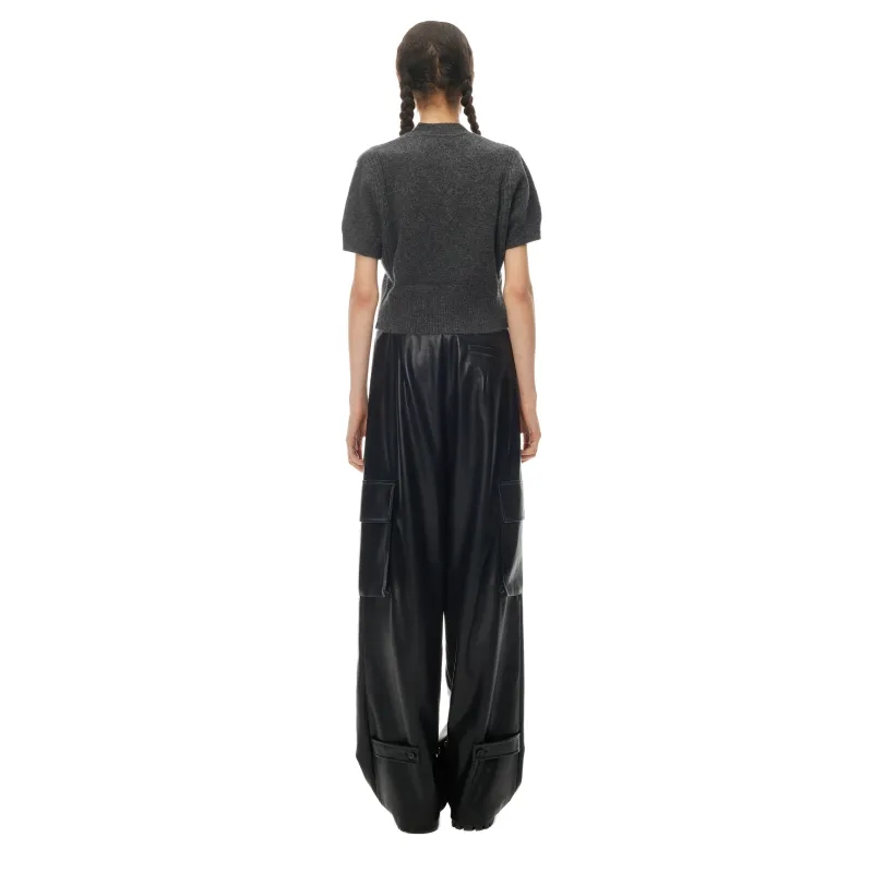 ANN ANDELMAN Leather Pants Women's Black-2