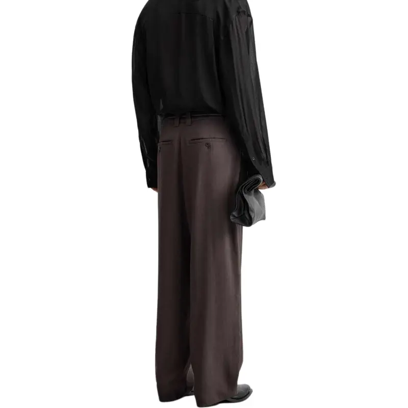 ZARA Suit Trouser Men's Dark Brown-2