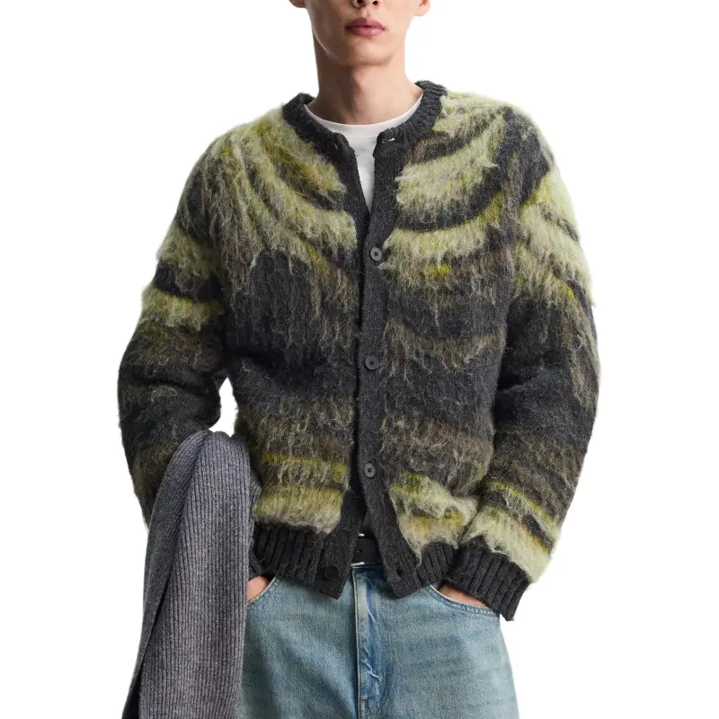 ZARA Sweaters Men Green-3