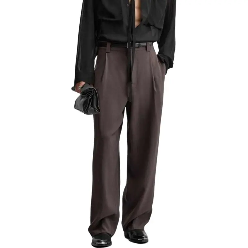 ZARA Suit Trouser Men's Dark Brown-1