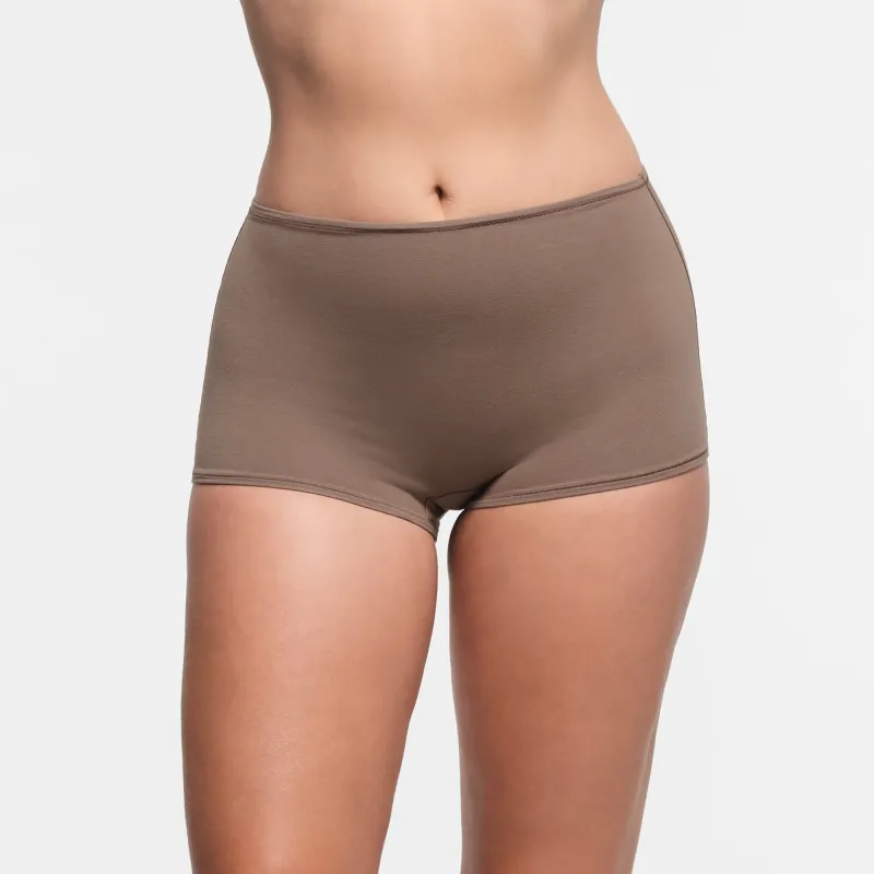 SKIMS COTTON JERSEY BOY SHORT Underpants Women's 1 Pack TRUFFLE/Truffle Color-1