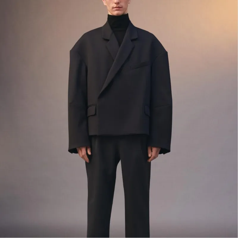 ZARA Business Suits Men Black-2