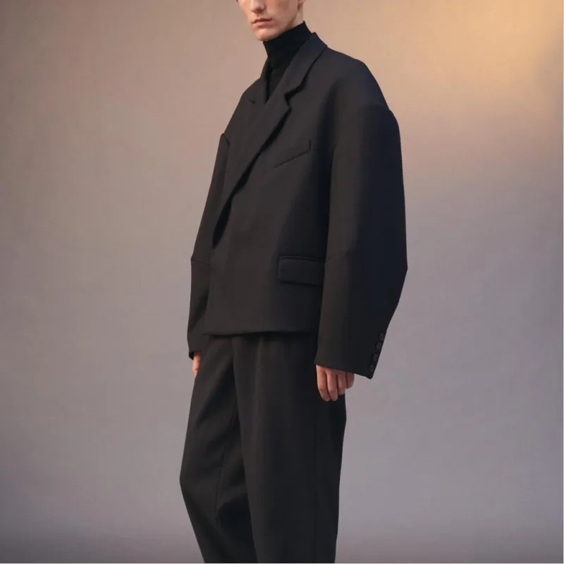 ZARA Business Suits Men Black-5
