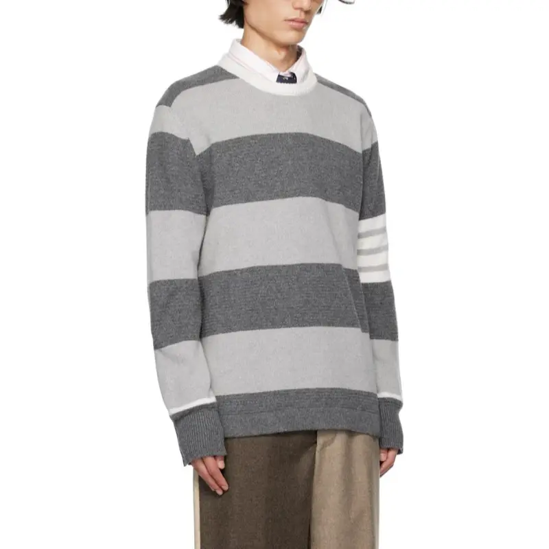 THOM BROWNE Striped Crewneck Jumper-1