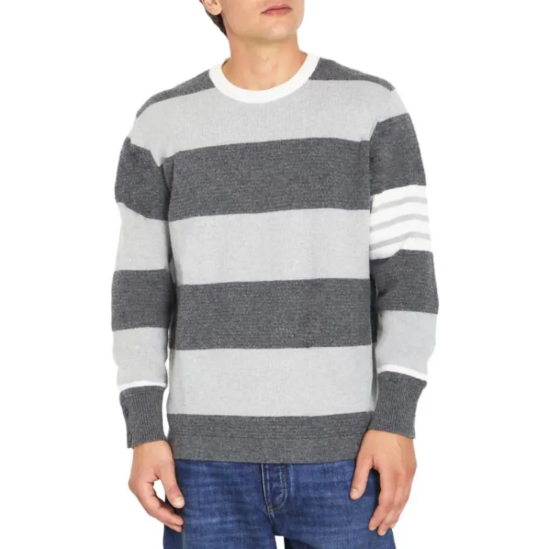 THOM BROWNE Striped Crewneck Jumper-2