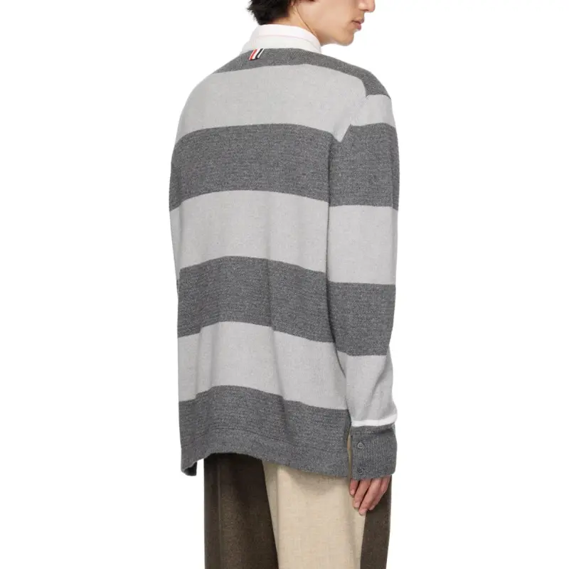 THOM BROWNE Striped Crewneck Jumper-3
