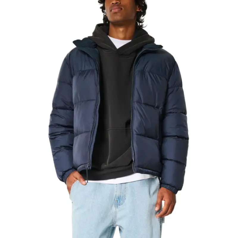 Hollister Puffer Jacket Men's Marine Blue-1