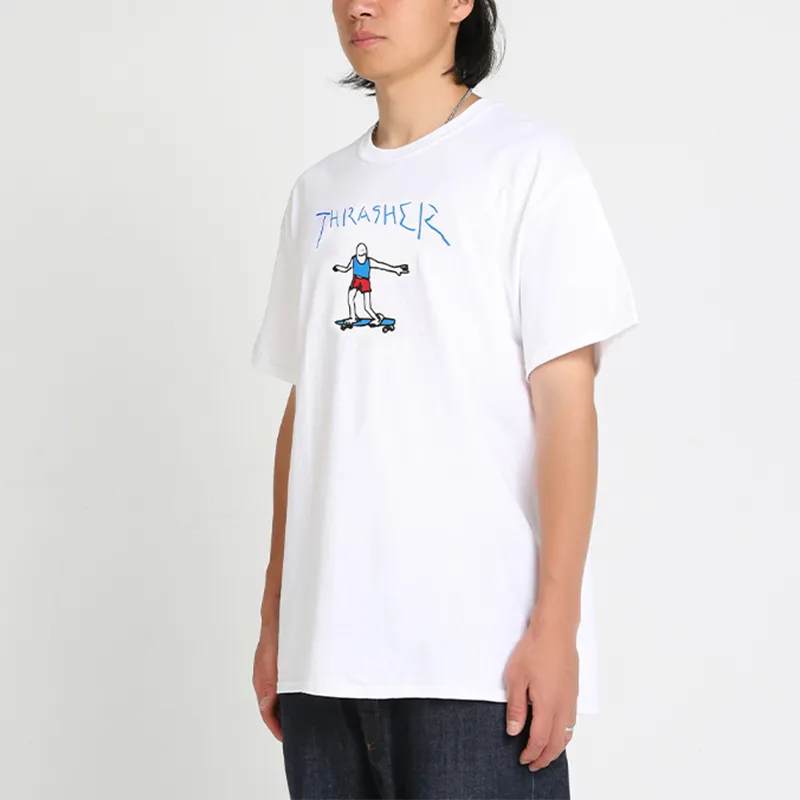 Thrasher T Shirts Unisex White-3