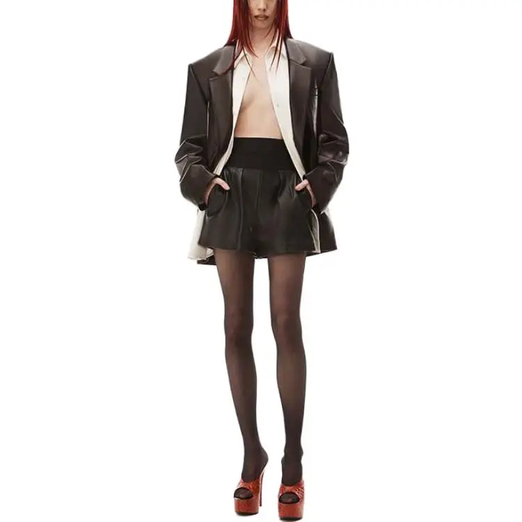 Alexander Wang Safari Leather Shorts-1