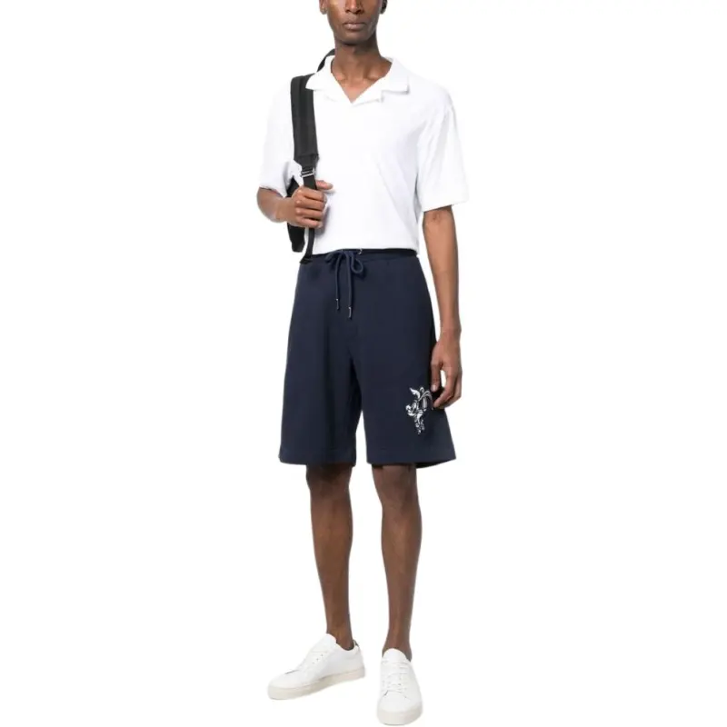 Moncler Casual Shorts Men Marine Blue-4