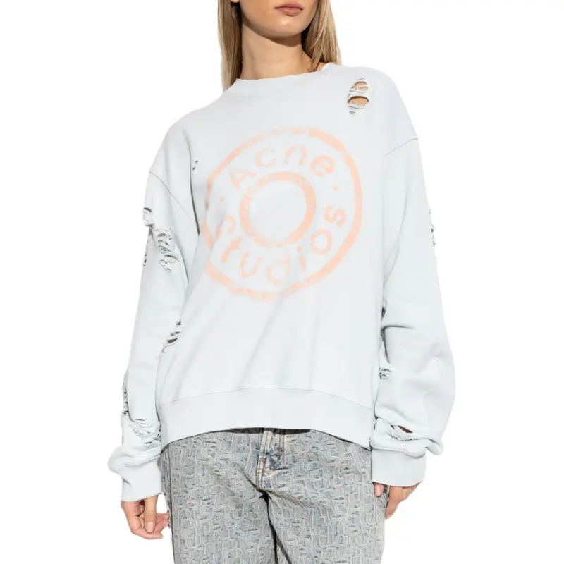 Acne Studios Distressed Logo Printed Sweatshirt-2