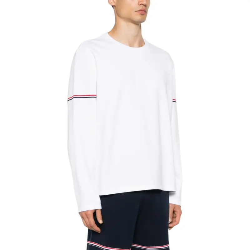 THOM BROWNE Rwb Stripe Crewneck T Shirt-2