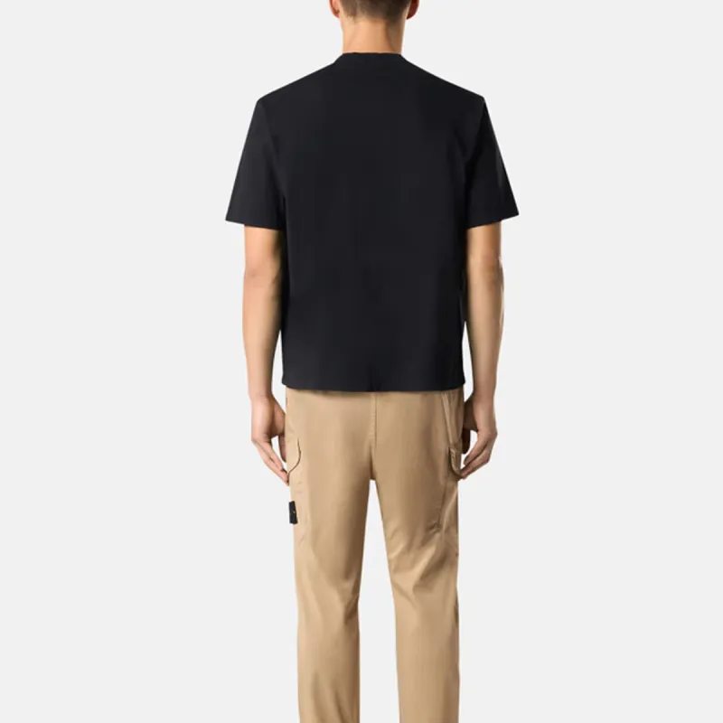 STONE ISLAND Compass Patch Logo Combed T Shirt-3