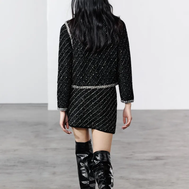 ZARA Jackets & Coats Women's Black/White-4