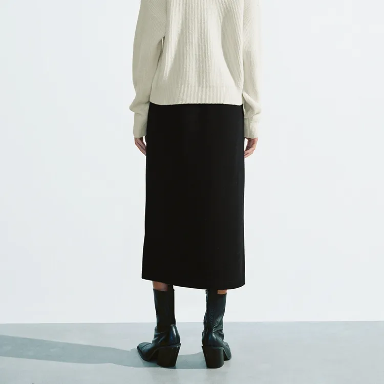 URBAN REVIVO Casual Long Skirt Women's-3