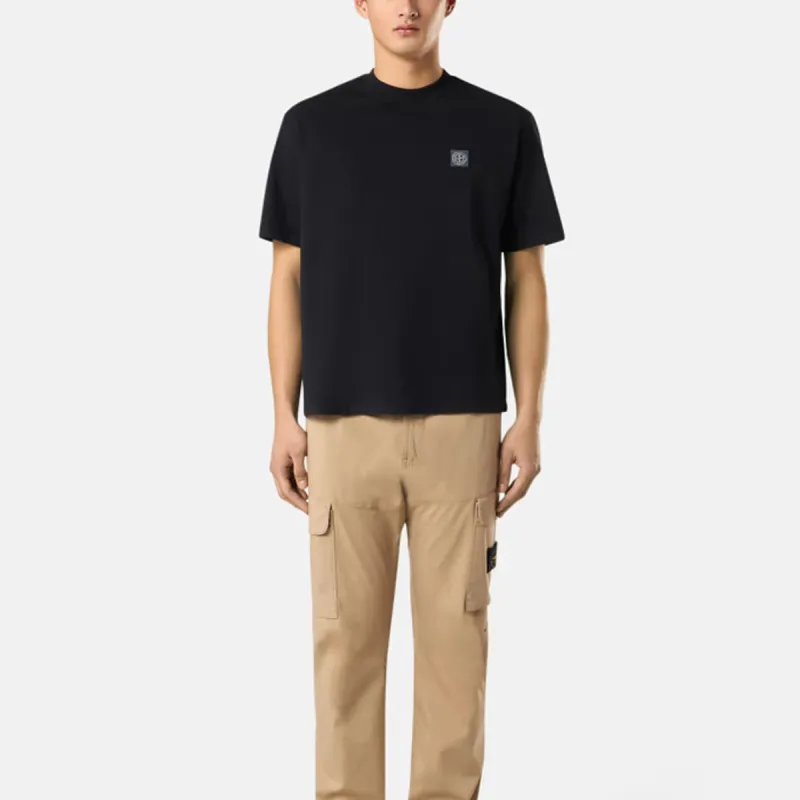 STONE ISLAND Compass Patch Logo Combed T Shirt-2