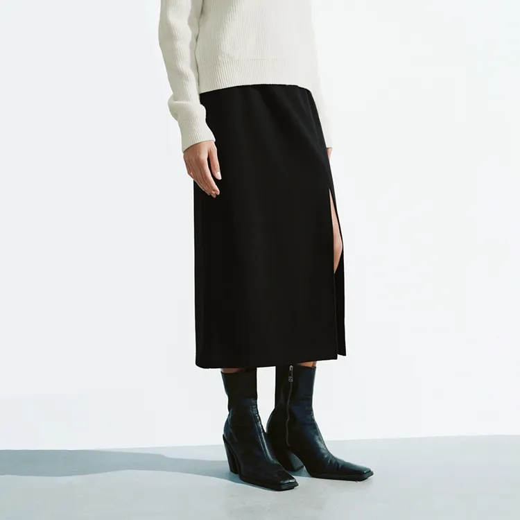 URBAN REVIVO Casual Long Skirt Women's-2