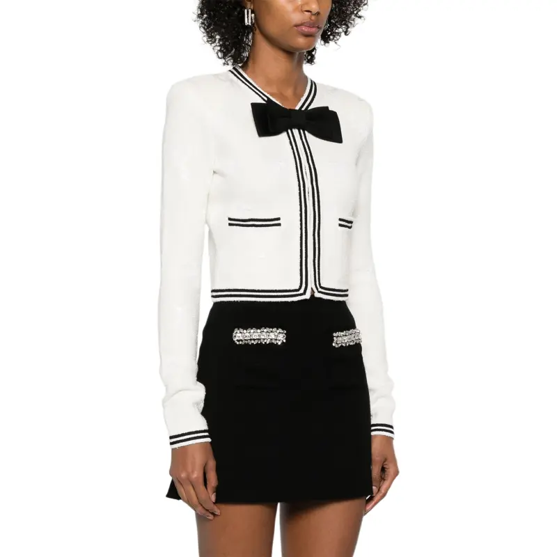 Self portrait Bow jacquard Jacket-2