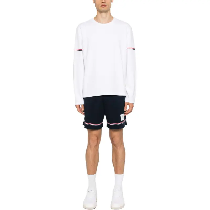 THOM BROWNE Rwb Stripe Crewneck T Shirt-1