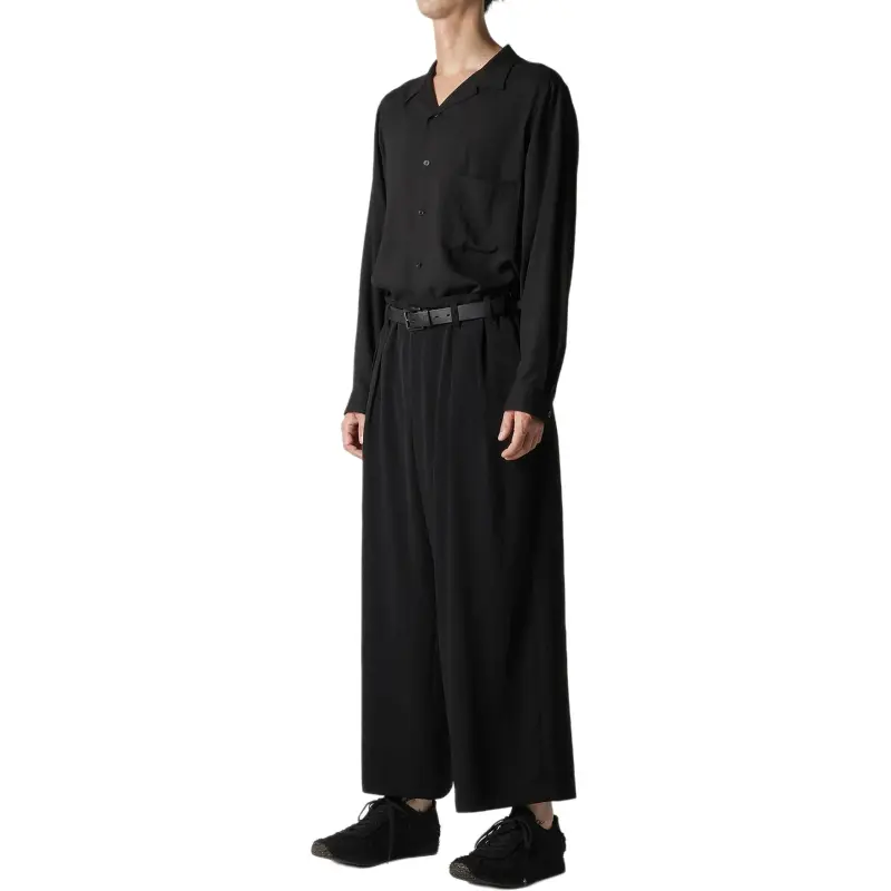 Yohji Yamamoto Cotton Wide leg Trousers-3