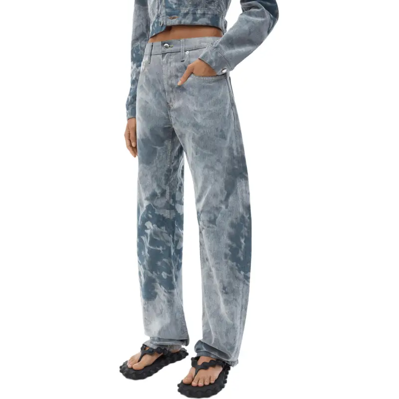 Alexander Wang Low Rise Flocked Jeans-3