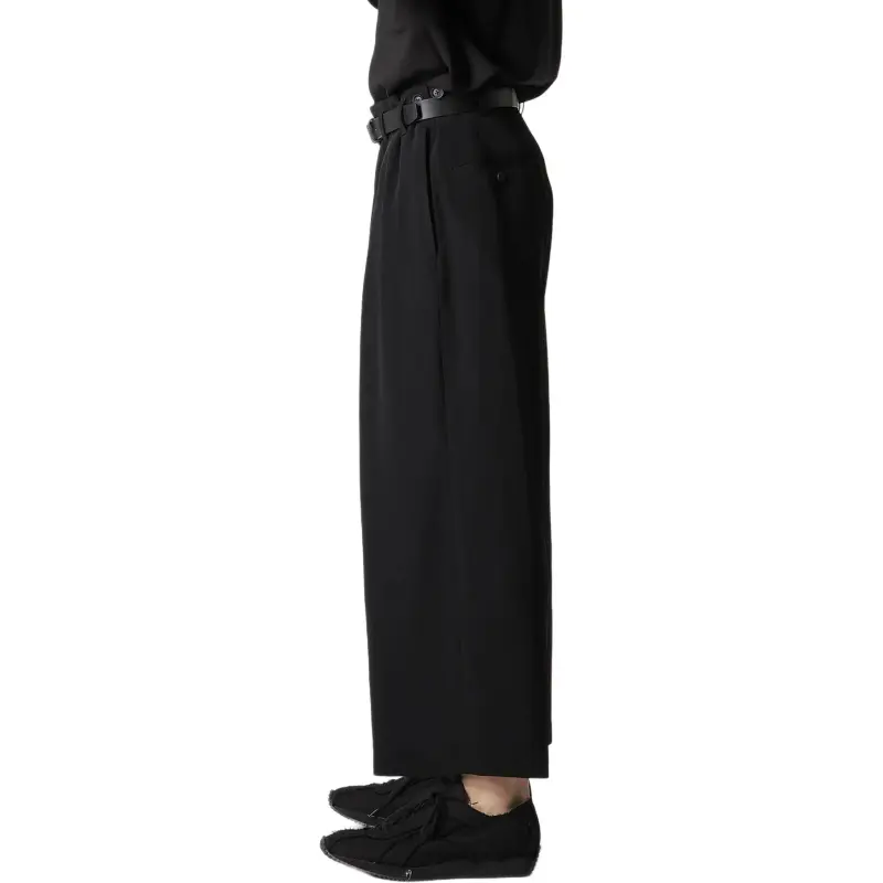 Yohji Yamamoto Cotton Wide leg Trousers-5