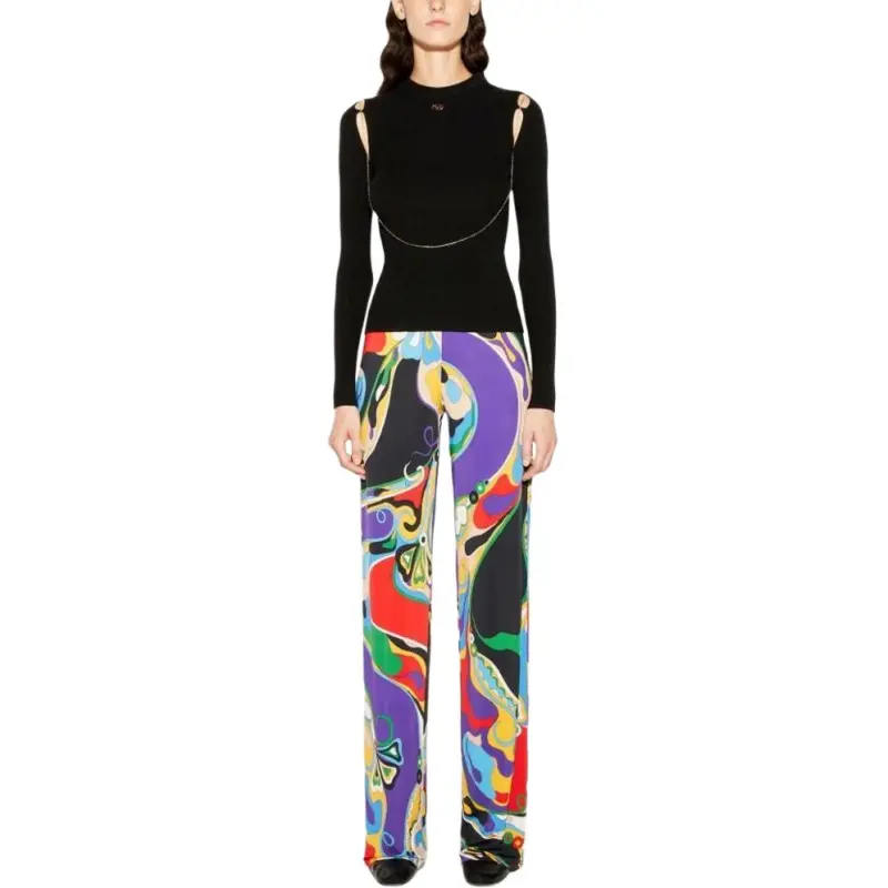 EMILIO PUCCI Orchidee Print Trousers-1