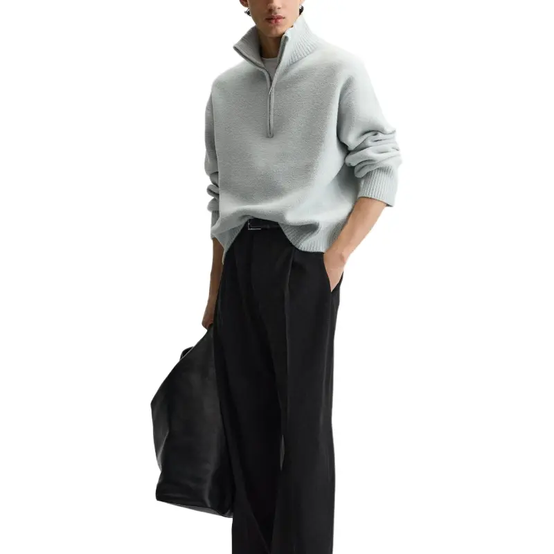 ZARA Sweaters Men Light Blue-2