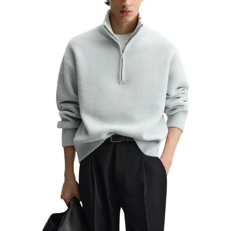 ZARA Sweaters Men Light Blue-4