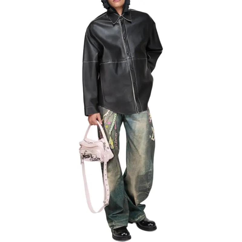 Acne Studios Leather Shirt-1