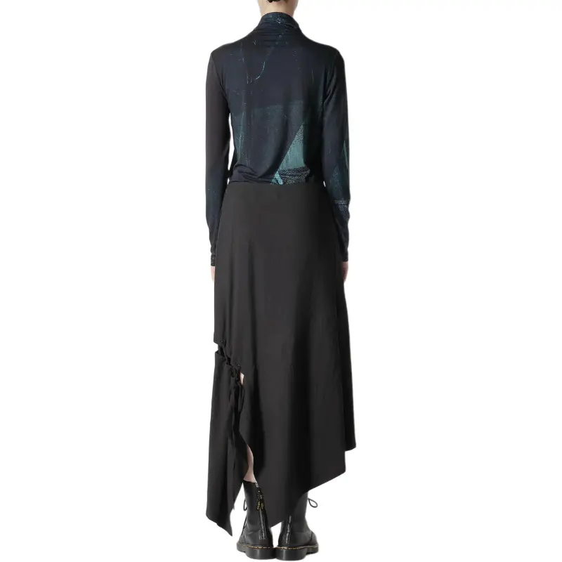 Yohji Yamamoto Casual Long Skirt Women's Black-4