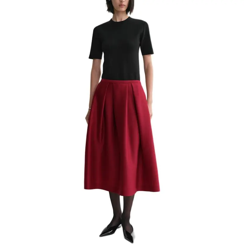 TOTEME Casual Long Skirts Women's Ruby Color-1