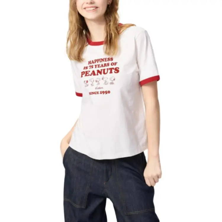 UNIQLO x PEANUTS Collaboration T Shirt Women's White-1