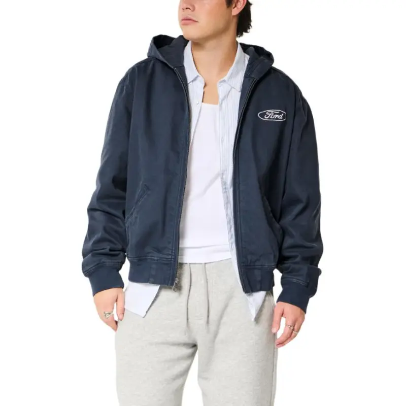 Hollister Jackets Coats Men's Marine Blue-2