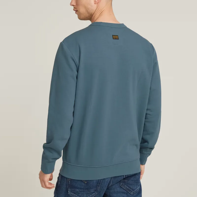 G STAR RAW Sweatshirt Men's Medium Blue-2