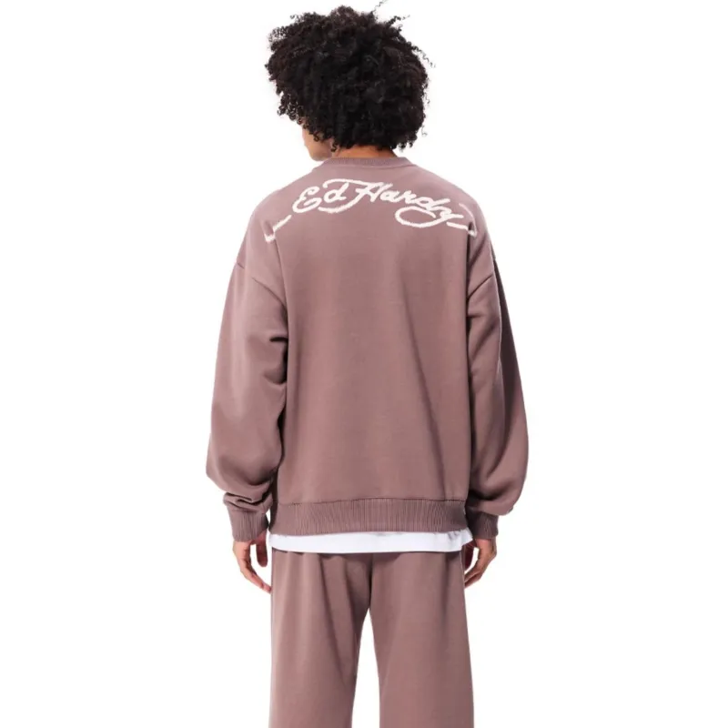 Ed Hardy Sweatshirt Unisex Berry Purple-1