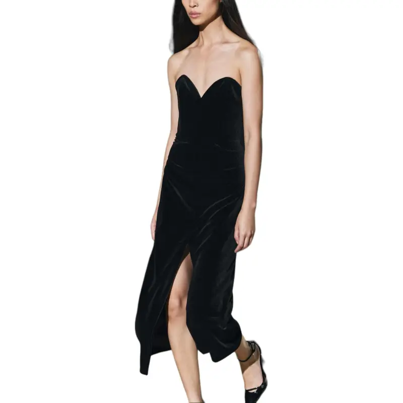 ZARA ZW Series Sleeveless Dress Women's Black-3
