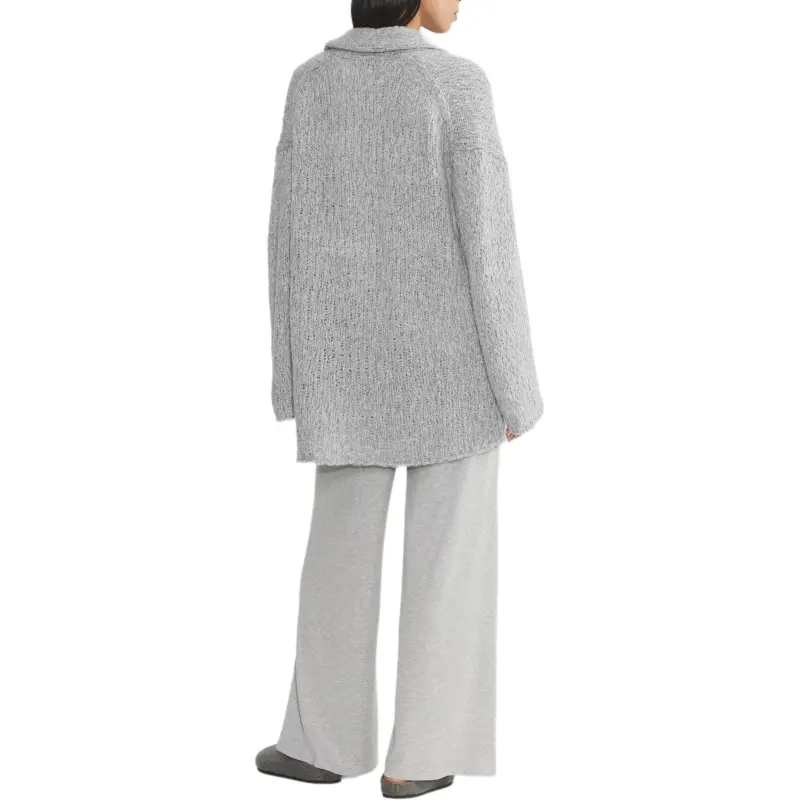 ARITZIA The Group Alvar Open-Front Cardigan Sweater Women's Heather Chrome-3