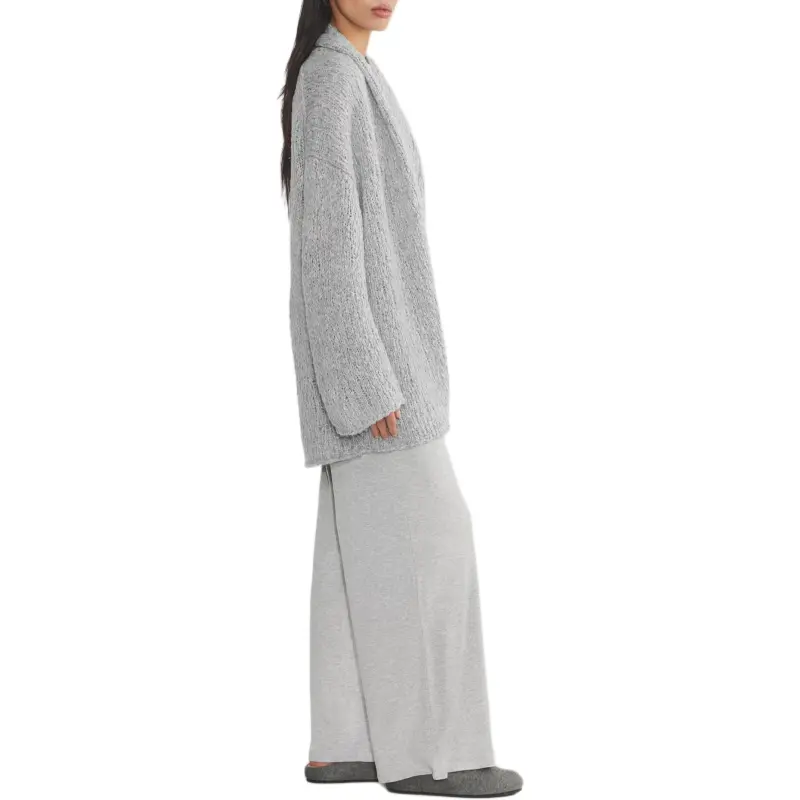 ARITZIA The Group Alvar Open-Front Cardigan Sweater Women's Heather Chrome-2