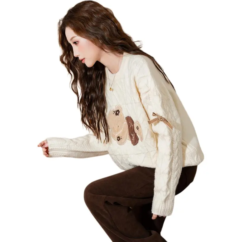 Tonlion Knitwear Women's Apricot Beige-2