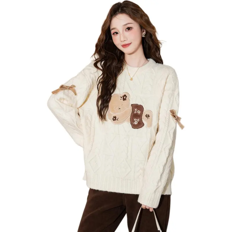 Tonlion Knitwear Women's Apricot Beige-1