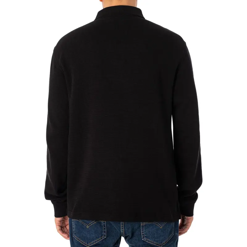 Calvin Klein Logo patch Long sleeve Polo Top-2