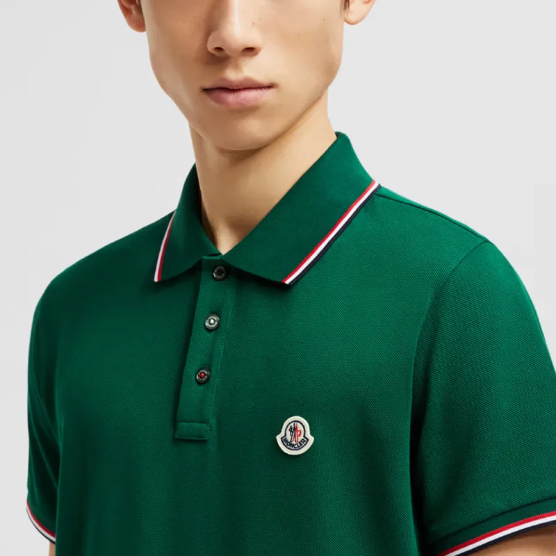 Moncler Logo Patch Short Sleeved Polo Shirt-4