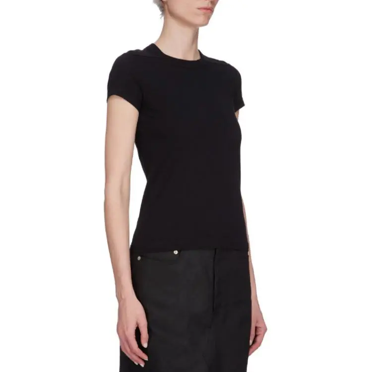 RICK OWENS Cropped Level Tee 'Black'-3