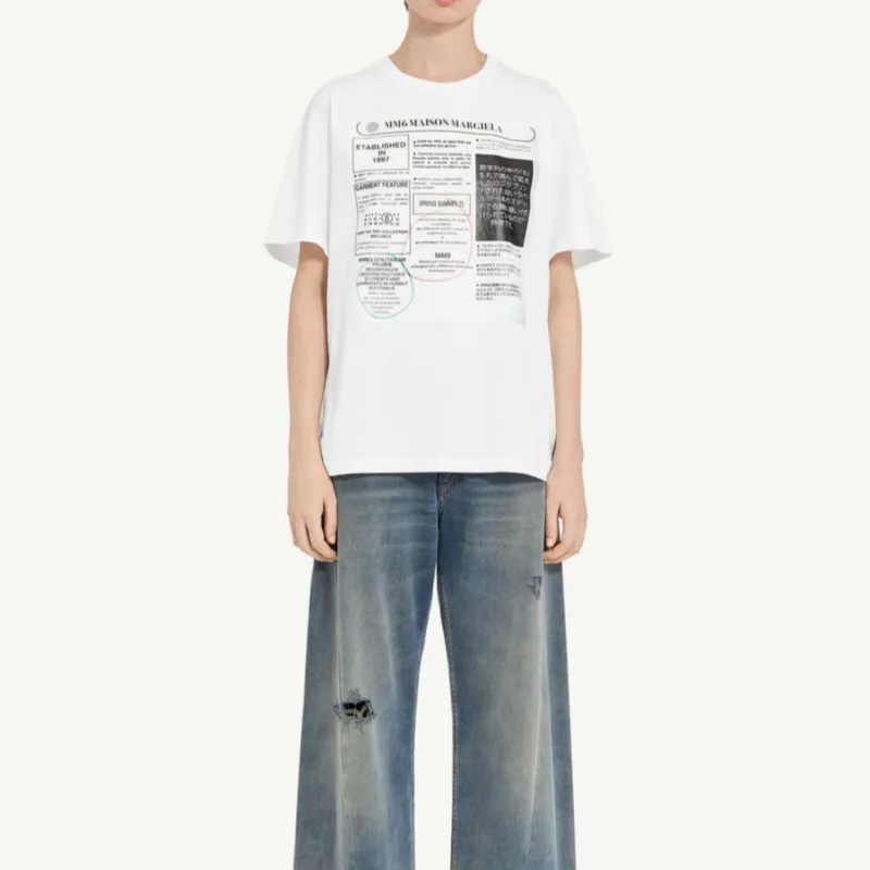 MM6 Advertisment T shirt White-1