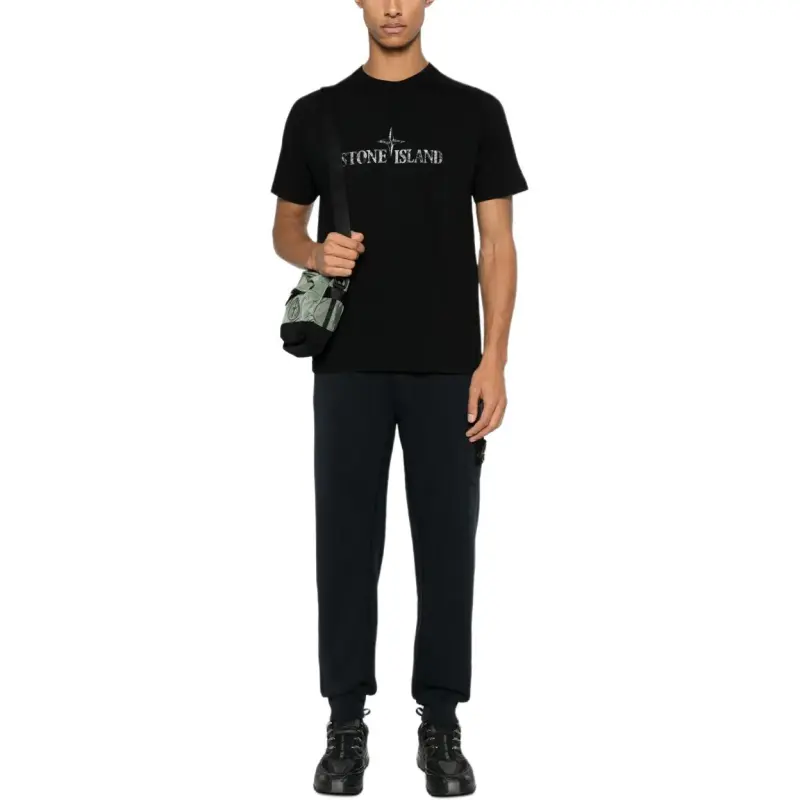 STONE ISLAND Logo print T shirt-1