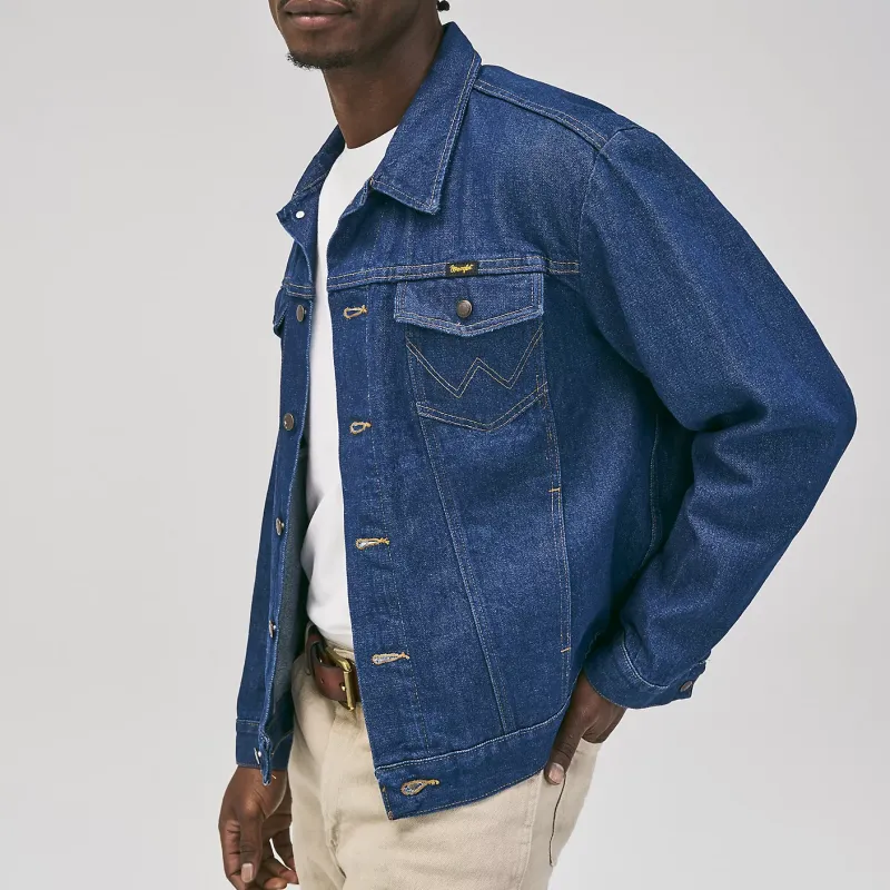 WRANGLER Denim Jacket Men's Dark Blue-1