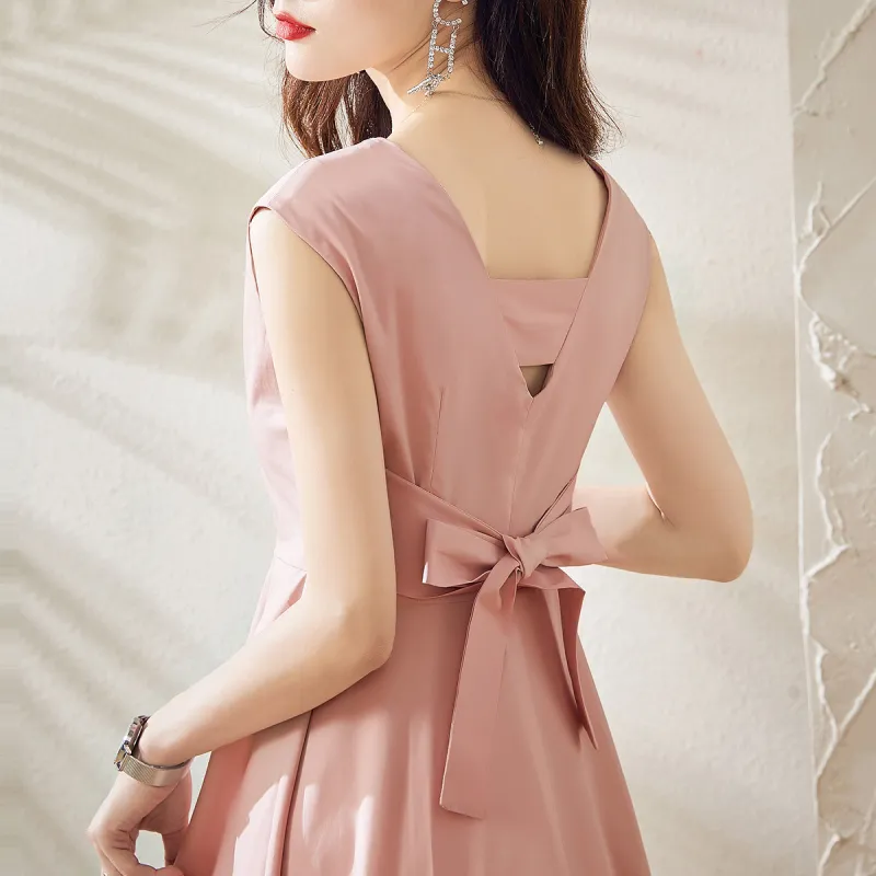 Still Quiet Dress Women's Leather Pink-4