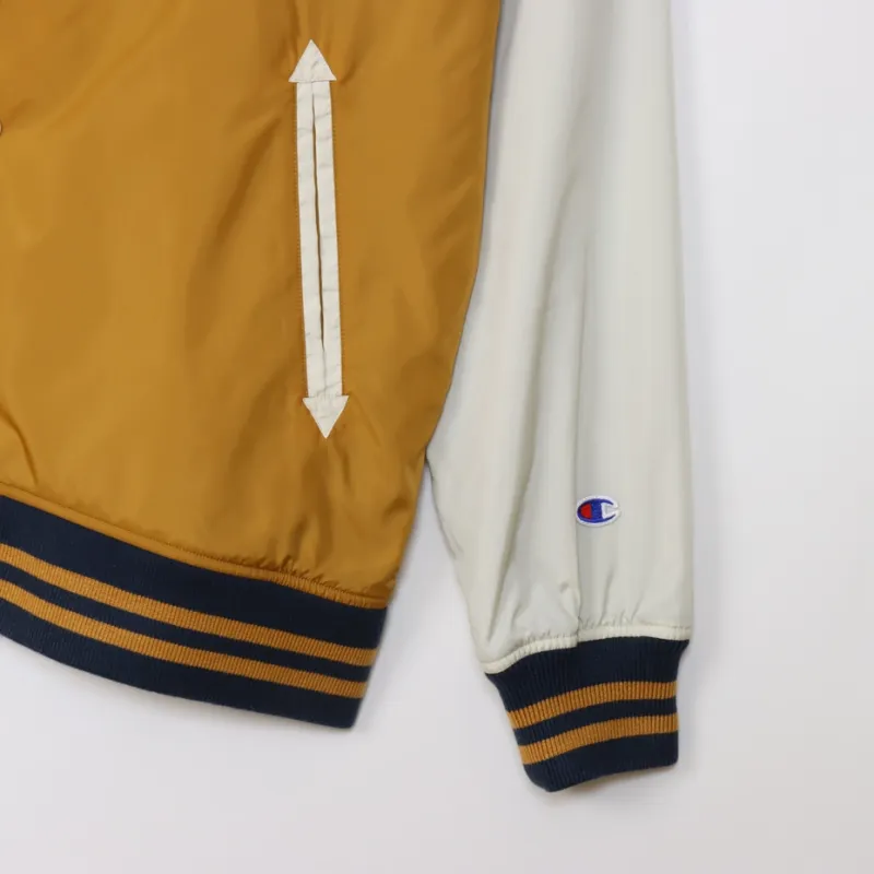 Champion SS24 Baseball Jacket Men's Mustard Yellow-3