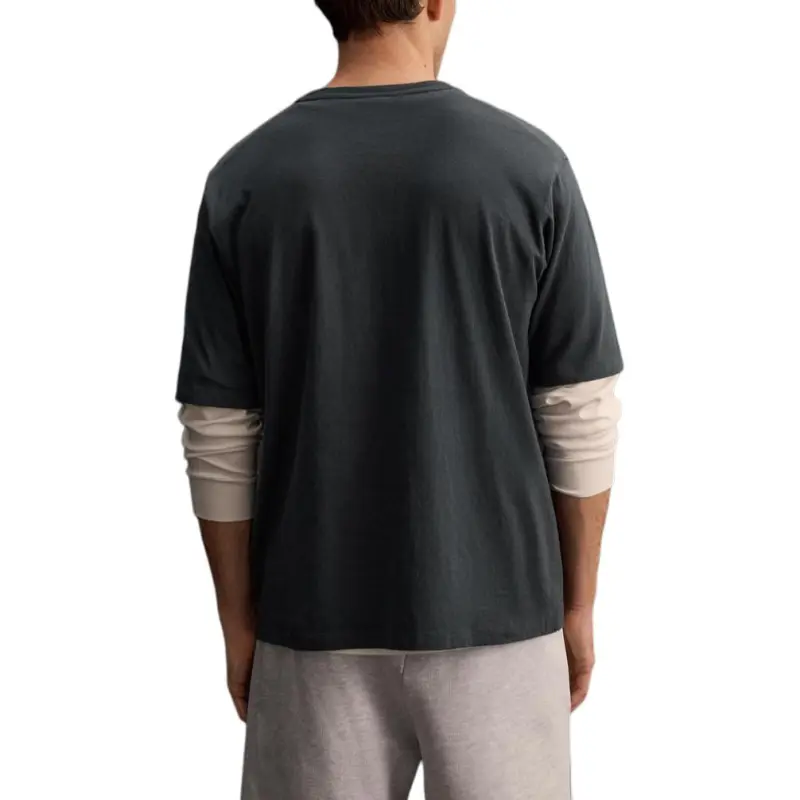 ZARA T Shirts Men Sea Blue-5